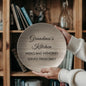 Grandma's Kitchen - Meals and Memories Served Fresh Daily - Gift From Granddaughter & Grandson - 10” Plate