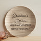 Grandma's Kitchen - Meals and Memories Served Fresh Daily - Gift From Granddaughter & Grandson - 10” Plate
