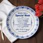 Special Mom - Recipe For A Special Mom - Gift From Son - 10” Plate