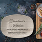 Grandma's Kitchen - Meals and Memories Served Fresh Daily - Gift From Granddaughter & Grandson - 10”x14” Platter