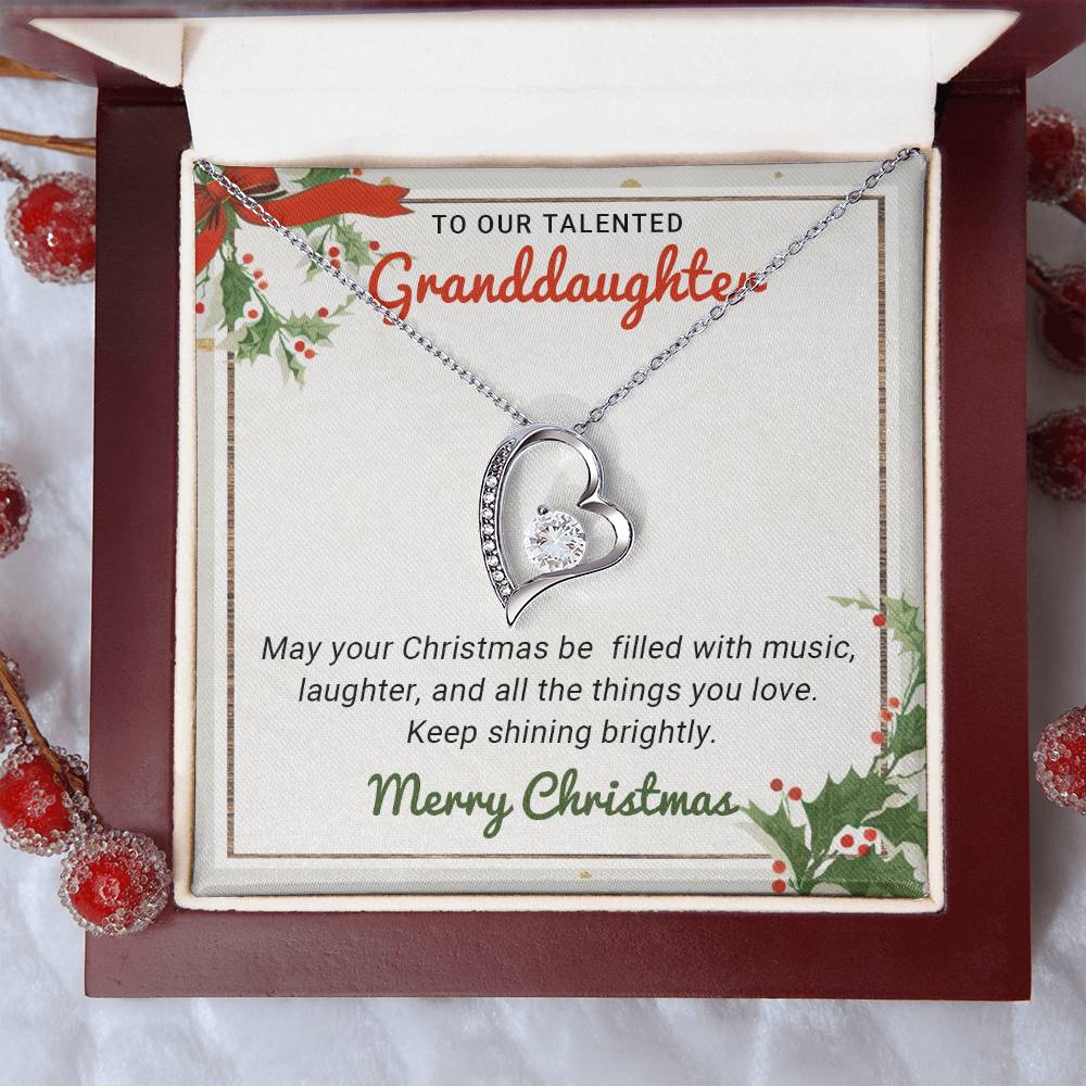 Granddaughter - Brightly - Christmas Gift - Forever Love Necklace