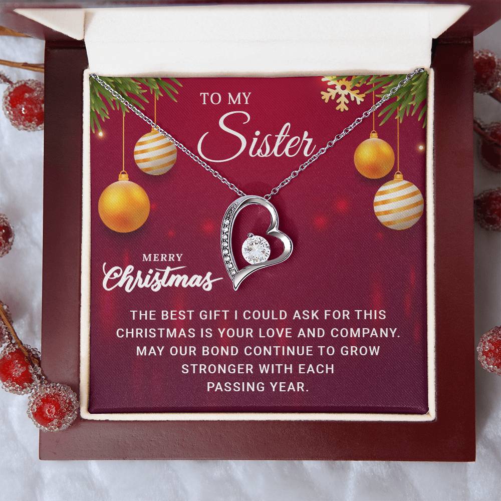 Sister - Best - Christmas Gift - Forever Love Necklace