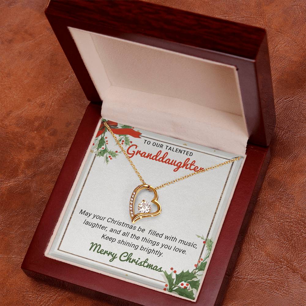 Granddaughter - Brightly - Christmas Gift - Forever Love Necklace