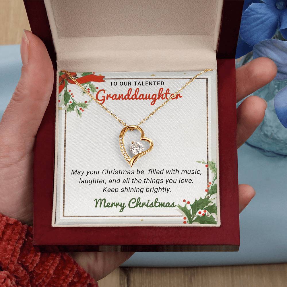 Granddaughter - Brightly - Christmas Gift - Forever Love Necklace