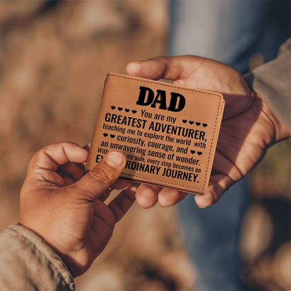 Dad - You Are My Greatest Adventurer - Leather Wallet