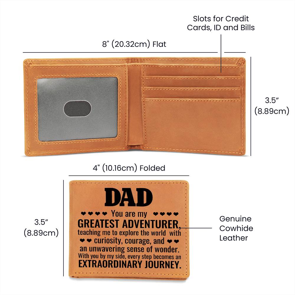 Dad - You Are My Greatest Adventurer - Leather Wallet