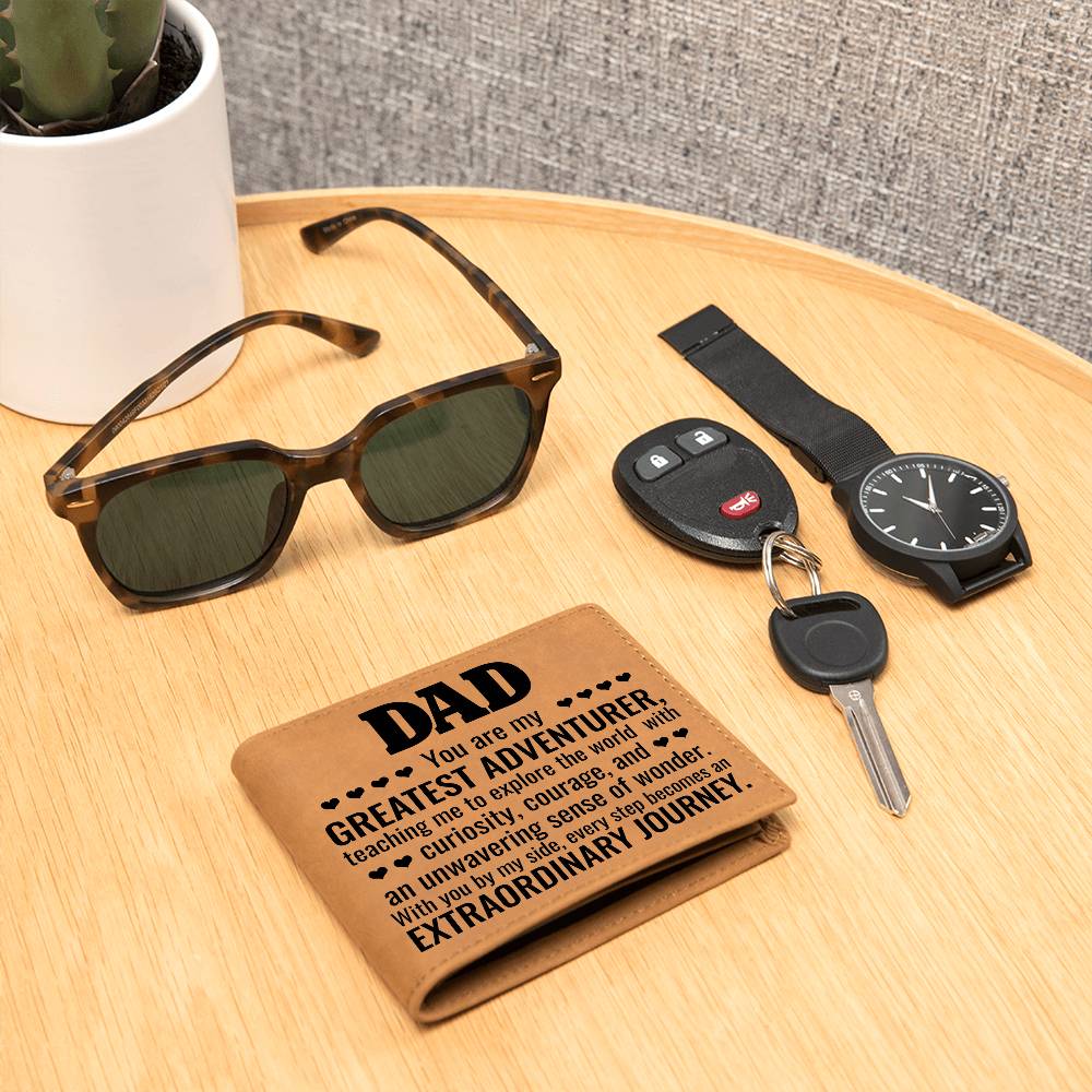 Dad - You Are My Greatest Adventurer - Leather Wallet