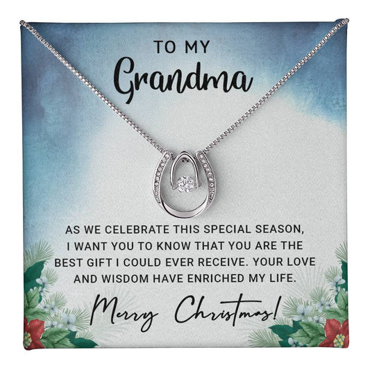 Grandma - Enriched my Life - Christmas Gift - Lucky In Love Necklace