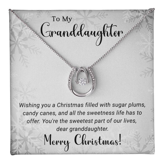 Granddaughter - Sweetest - Christmas Gift - Lucky In Love Necklace