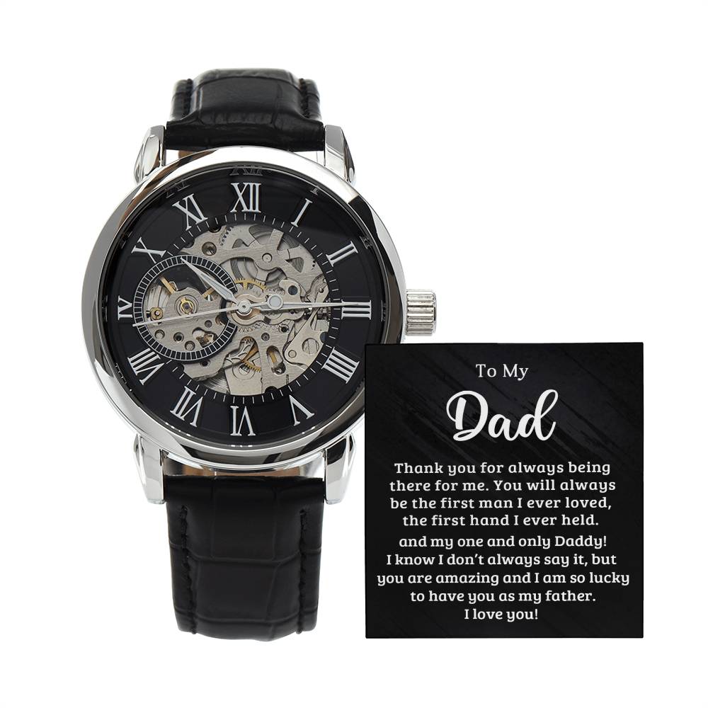 To My Dad - I Am So Lucky To Have You - Men's Openwork Watch