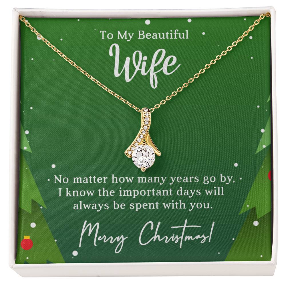 Wife - With you - Christmas Gift - Alluring Beauty Necklace