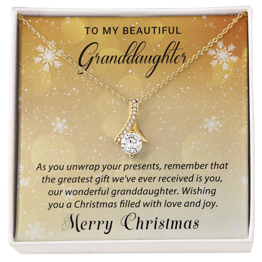 Granddaughter - Love & Joy - Christmas Gift - Alluring Beauty Necklace