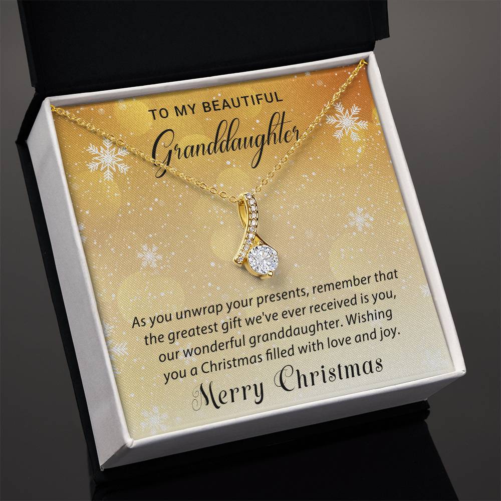 Granddaughter - Love & Joy - Christmas Gift - Alluring Beauty Necklace