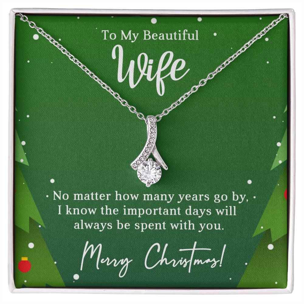 Wife - With you - Christmas Gift - Alluring Beauty Necklace