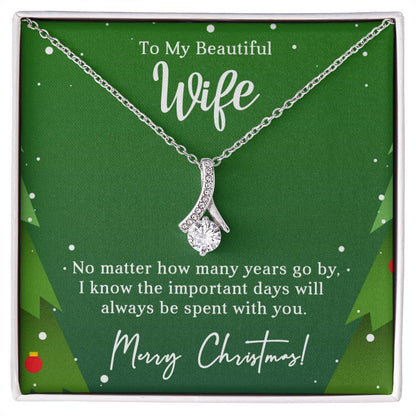 Wife - With you - Christmas Gift - Alluring Beauty Necklace