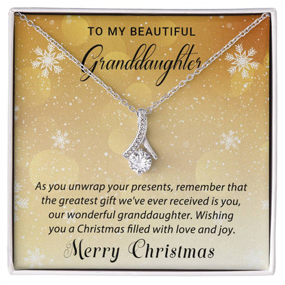 Granddaughter - Love & Joy - Christmas Gift - Alluring Beauty Necklace