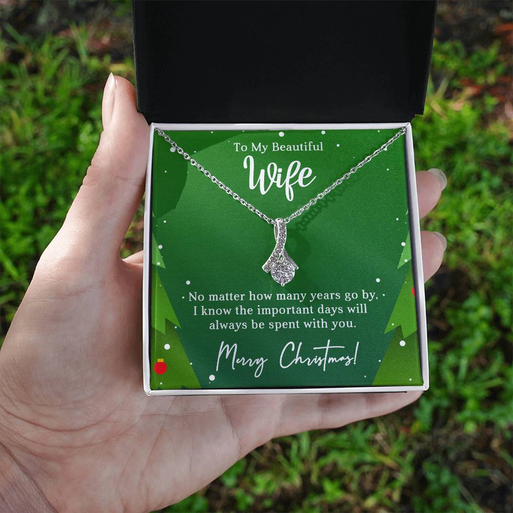 Wife - With you - Christmas Gift - Alluring Beauty Necklace