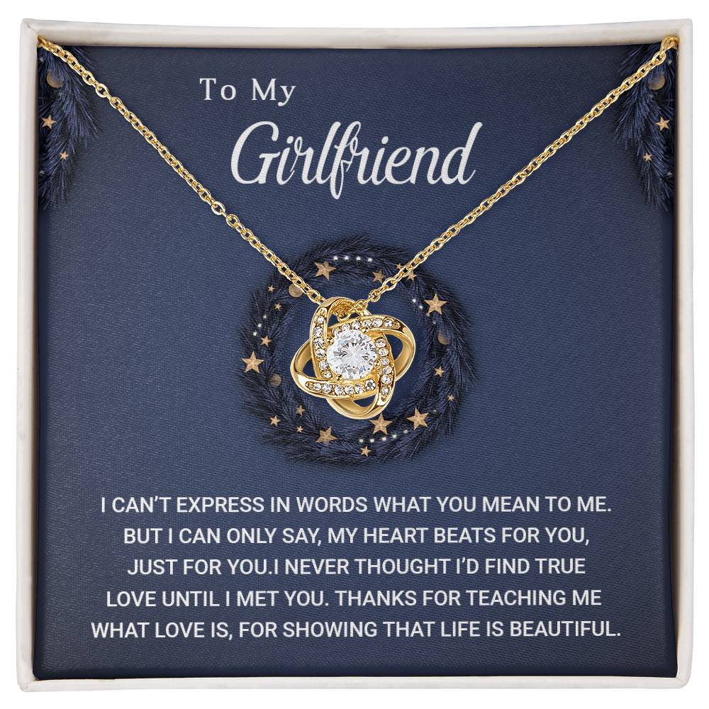 Girlfriend - Life is Beautiful - Christmas Gift - Love Knot Necklace