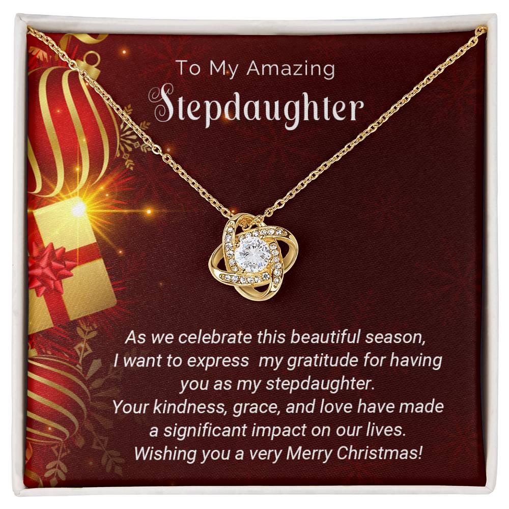 Stepdaughter - Grace and Love - Christmas Gift - Love Knot Necklace