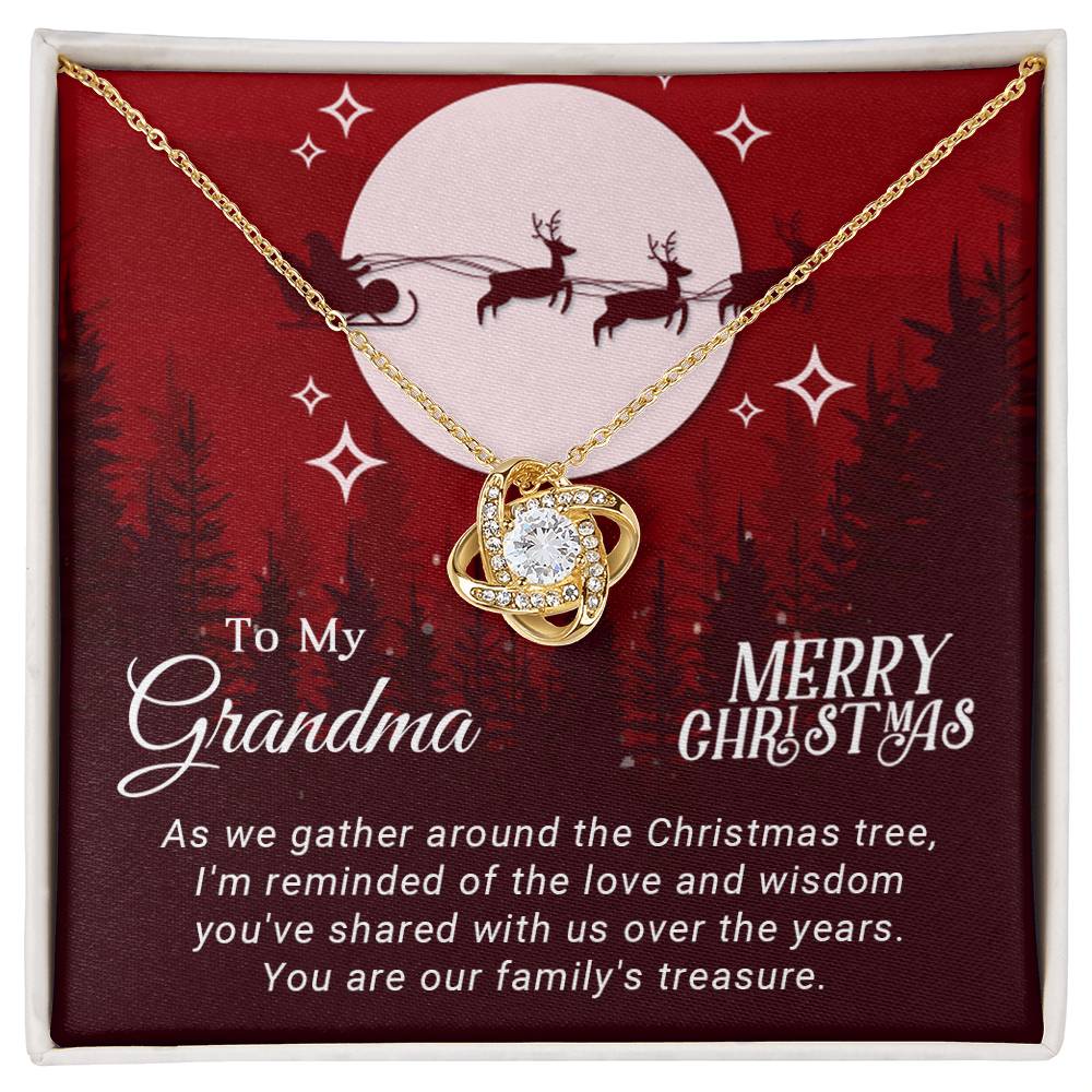 Grandma - Family's Treasure - Christmas Gift - Love Knot Necklace