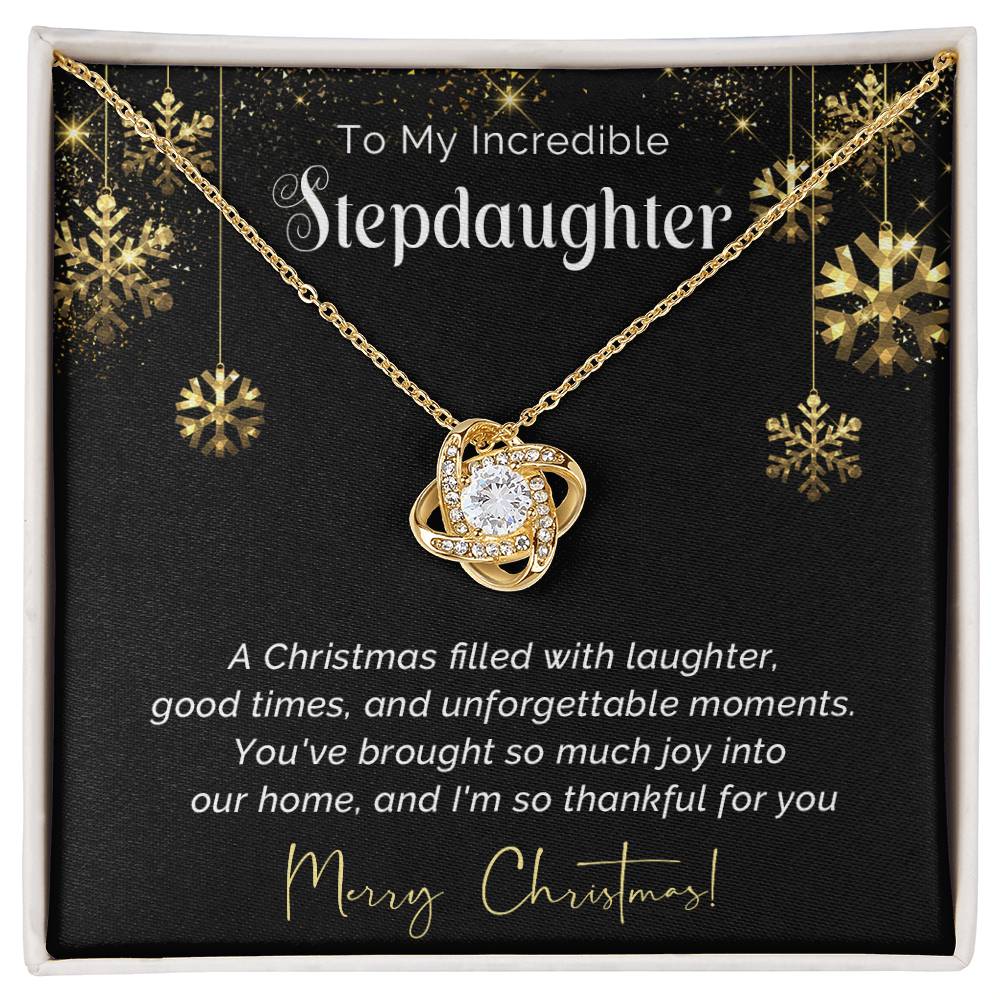 Stepdaughter - Thankful - Christmas gift - Love Knot Necklace