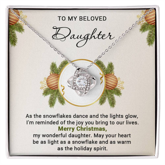 Daughter - Wonderful - Christmas Gift - Love Knot Necklace