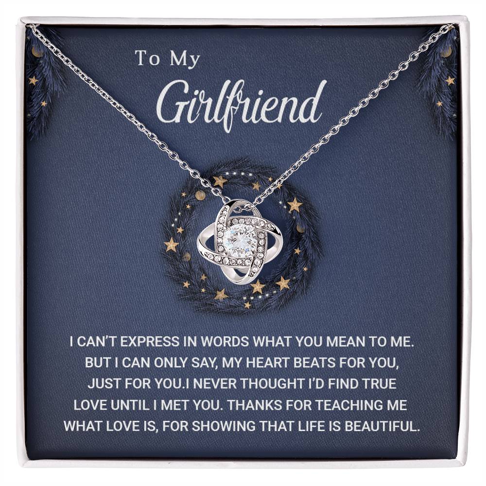 Girlfriend - Life is Beautiful - Christmas Gift - Love Knot Necklace