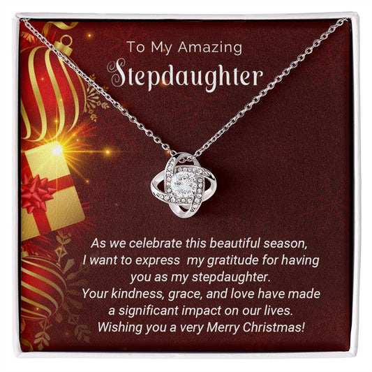 Stepdaughter - Grace and Love - Christmas Gift - Love Knot Necklace