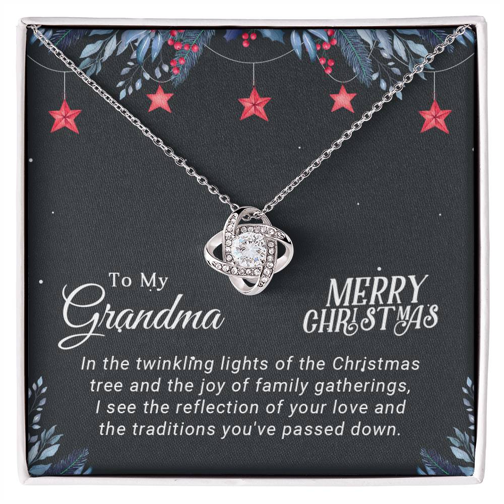 Grandma - Joy of Family - Christmas Gift - Love Knot Necklace