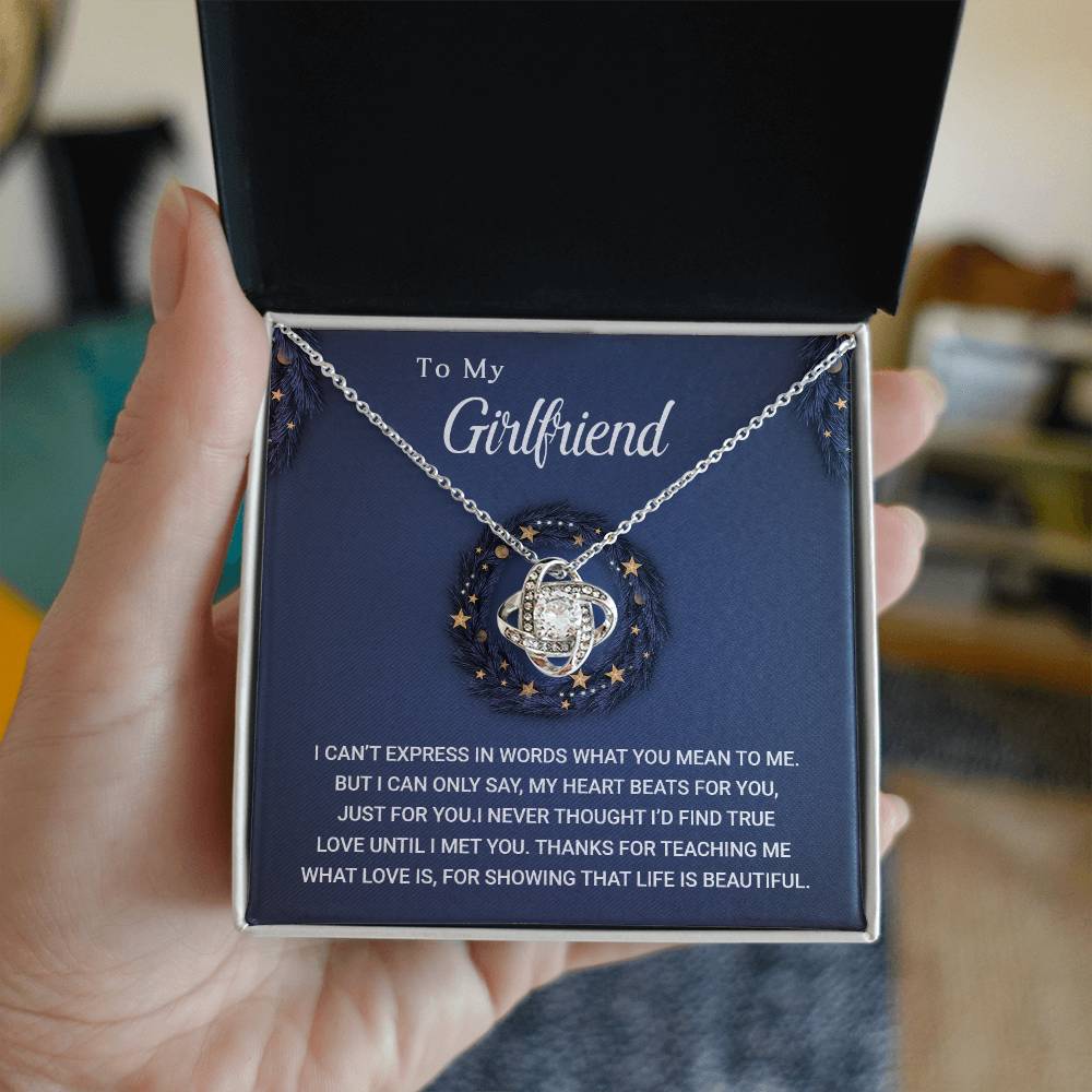 Girlfriend - Life is Beautiful - Christmas Gift - Love Knot Necklace