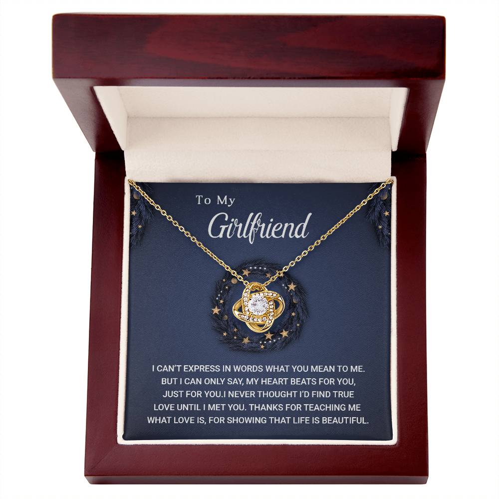 Girlfriend - Life is Beautiful - Christmas Gift - Love Knot Necklace