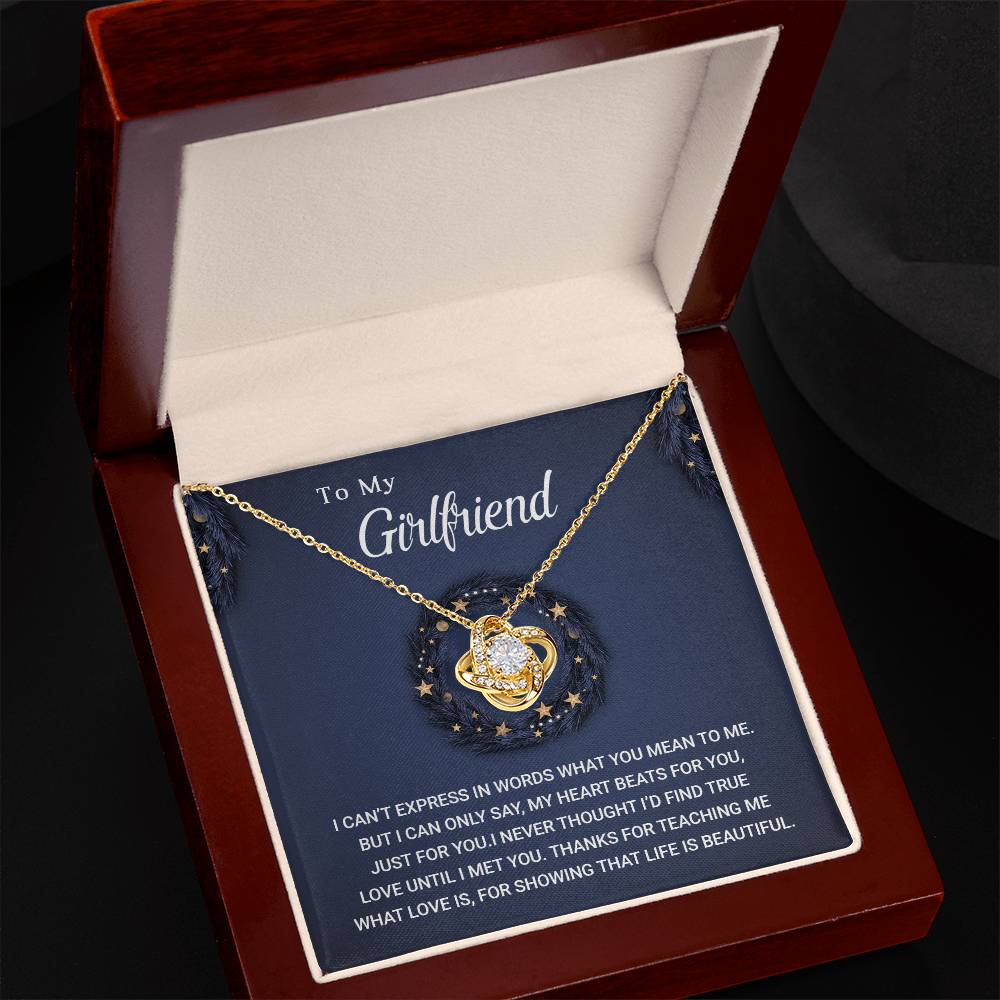 Girlfriend - Life is Beautiful - Christmas Gift - Love Knot Necklace