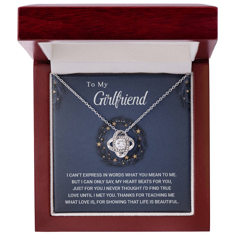 Girlfriend - Life is Beautiful - Christmas Gift - Love Knot Necklace