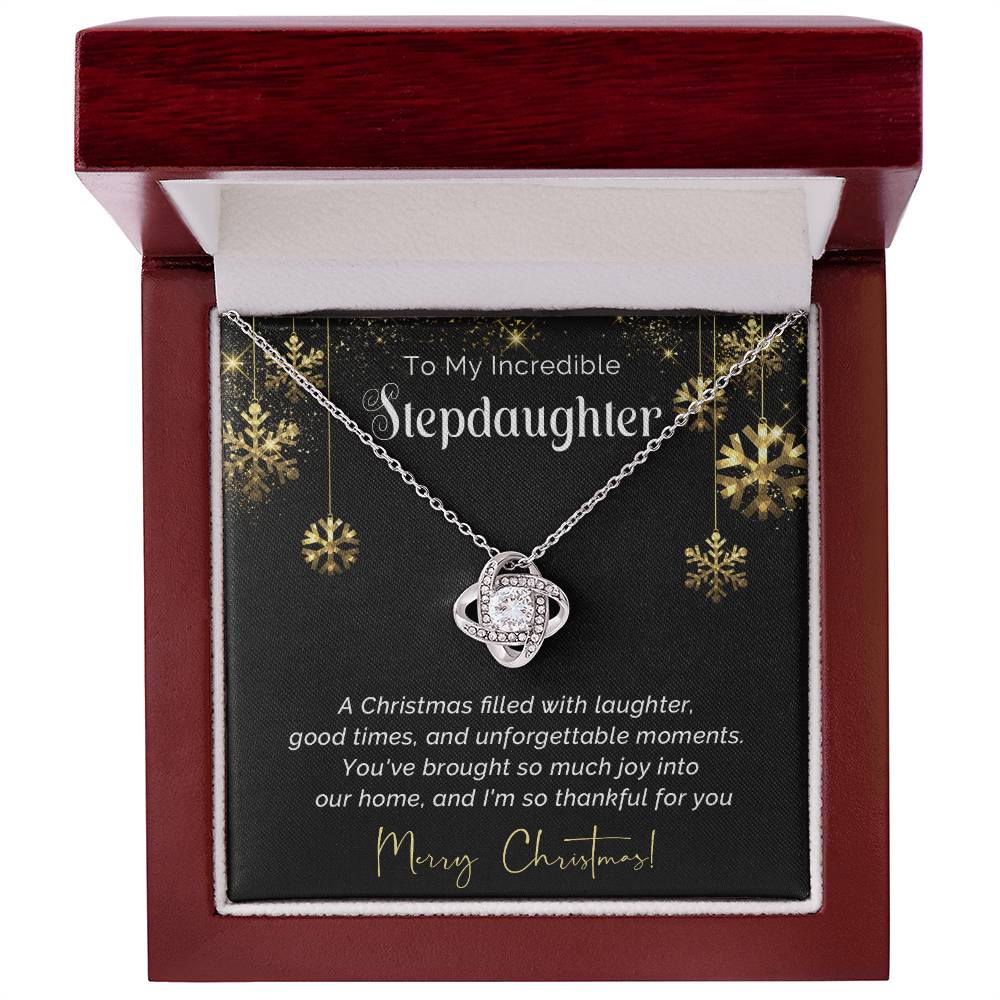 Stepdaughter - Thankful - Christmas gift - Love Knot Necklace