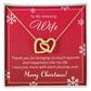 Wife - Happiness - Christmas Gift - Interlocking Hearts Necklace