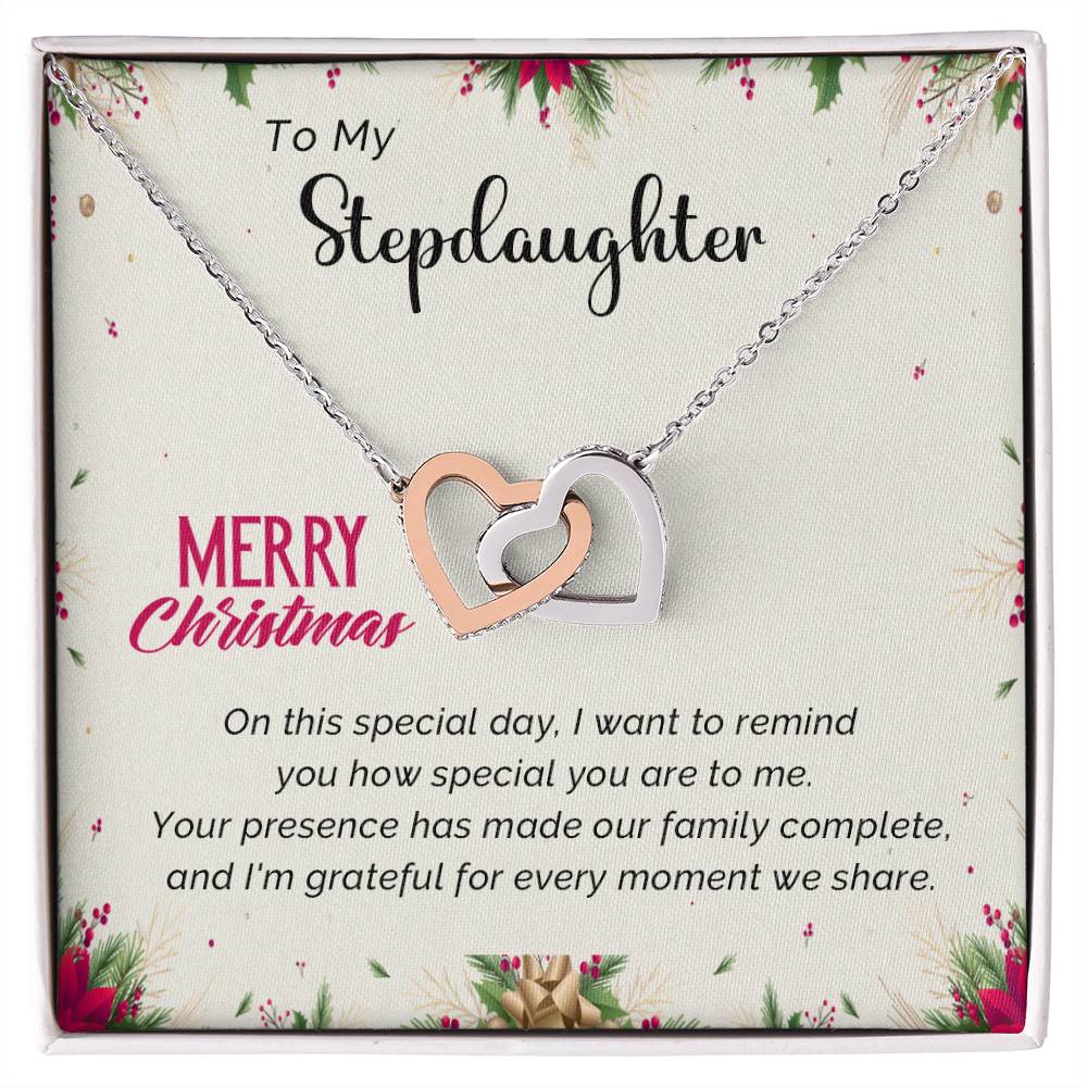 Stepdaughter - Grateful - Christmas Gift - Interlocking Hearts Necklace