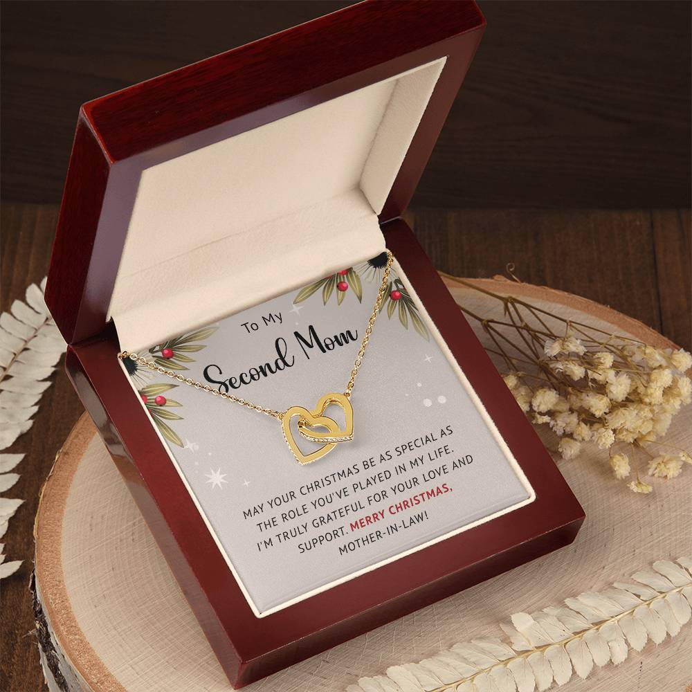 Second Mom - Truly Grateful - Christmas Gift - Interlocking Hearts Necklace