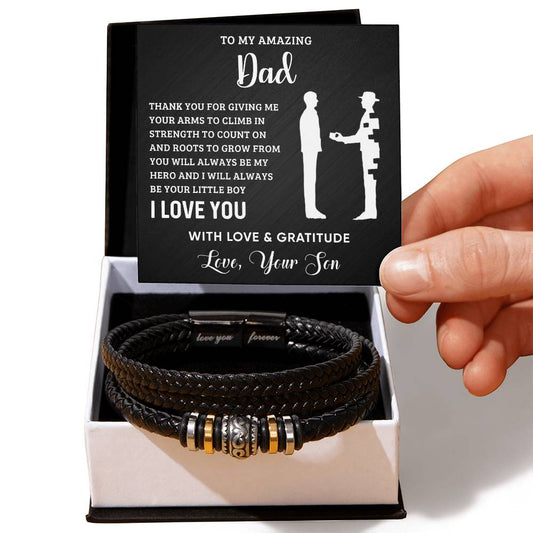 To My Amazing Dad- With Love & Gratitude - Love You Forever Bracelet