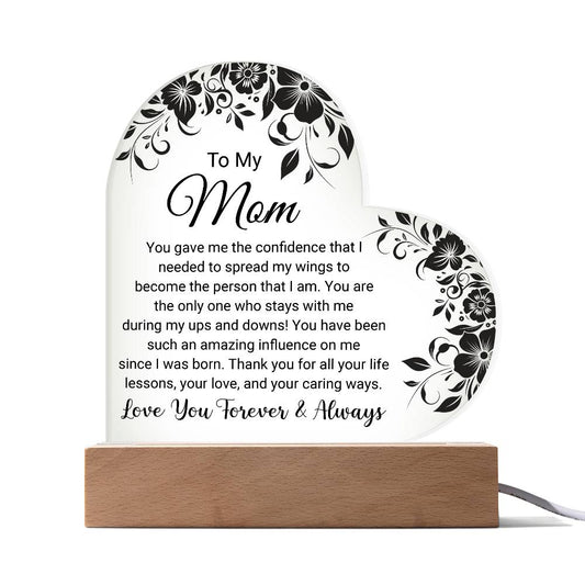 To My Mom - Best Gift - Acrylic Heart Plaque