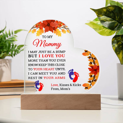 To My Mommy - Acrylic Heart Plaque