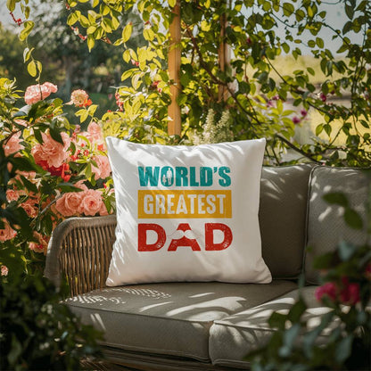 World's Greatest Dad Pillow - Outdoor Pillow