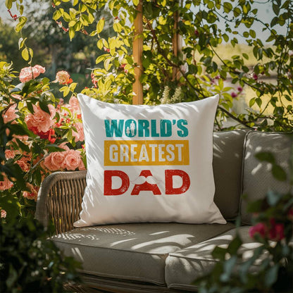 World's Greatest Dad Pillow - Outdoor Pillow