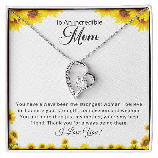 To An Incredible Mom | I Love You - Forever Love Necklace