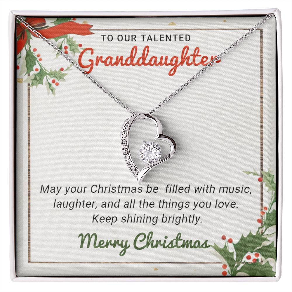 Granddaughter - Brightly - Christmas Gift - Forever Love Necklace