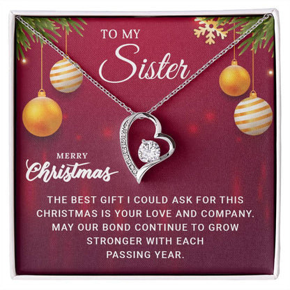 Sister - Best - Christmas Gift - Forever Love Necklace