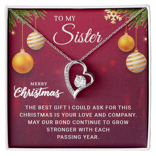 Sister - Best - Christmas Gift - Forever Love Necklace