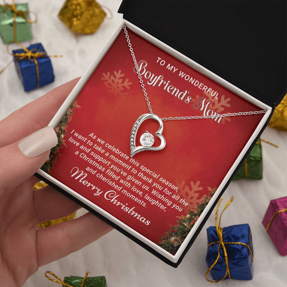 Boyfriend's Mom - Thank you - Christmas Gift - Forever Love Necklace