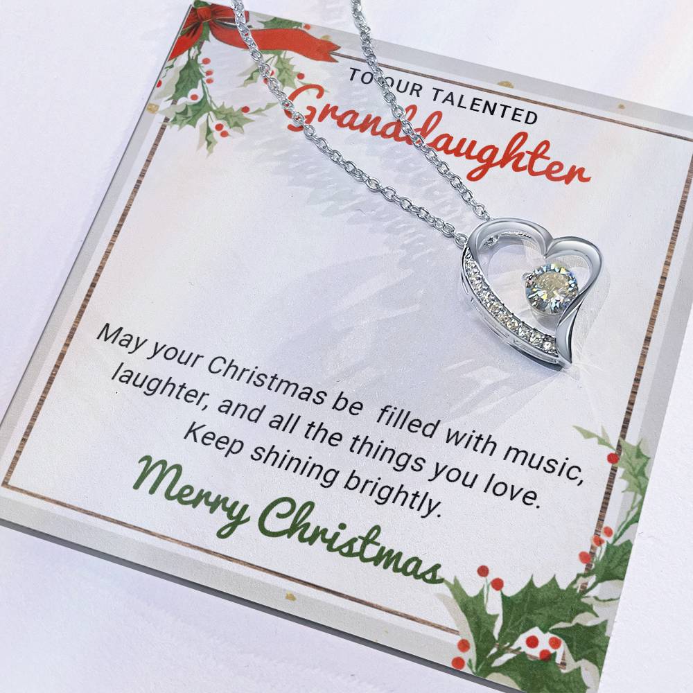 Granddaughter - Brightly - Christmas Gift - Forever Love Necklace