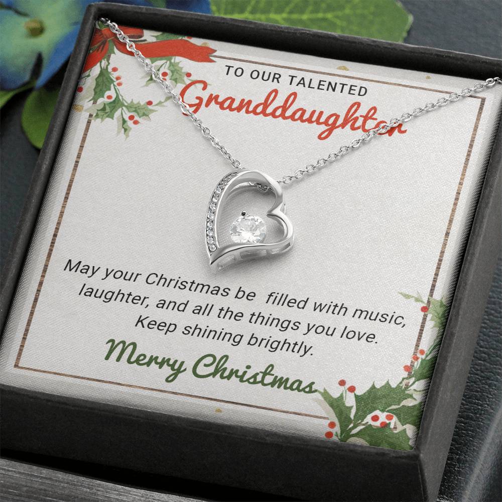 Granddaughter - Brightly - Christmas Gift - Forever Love Necklace