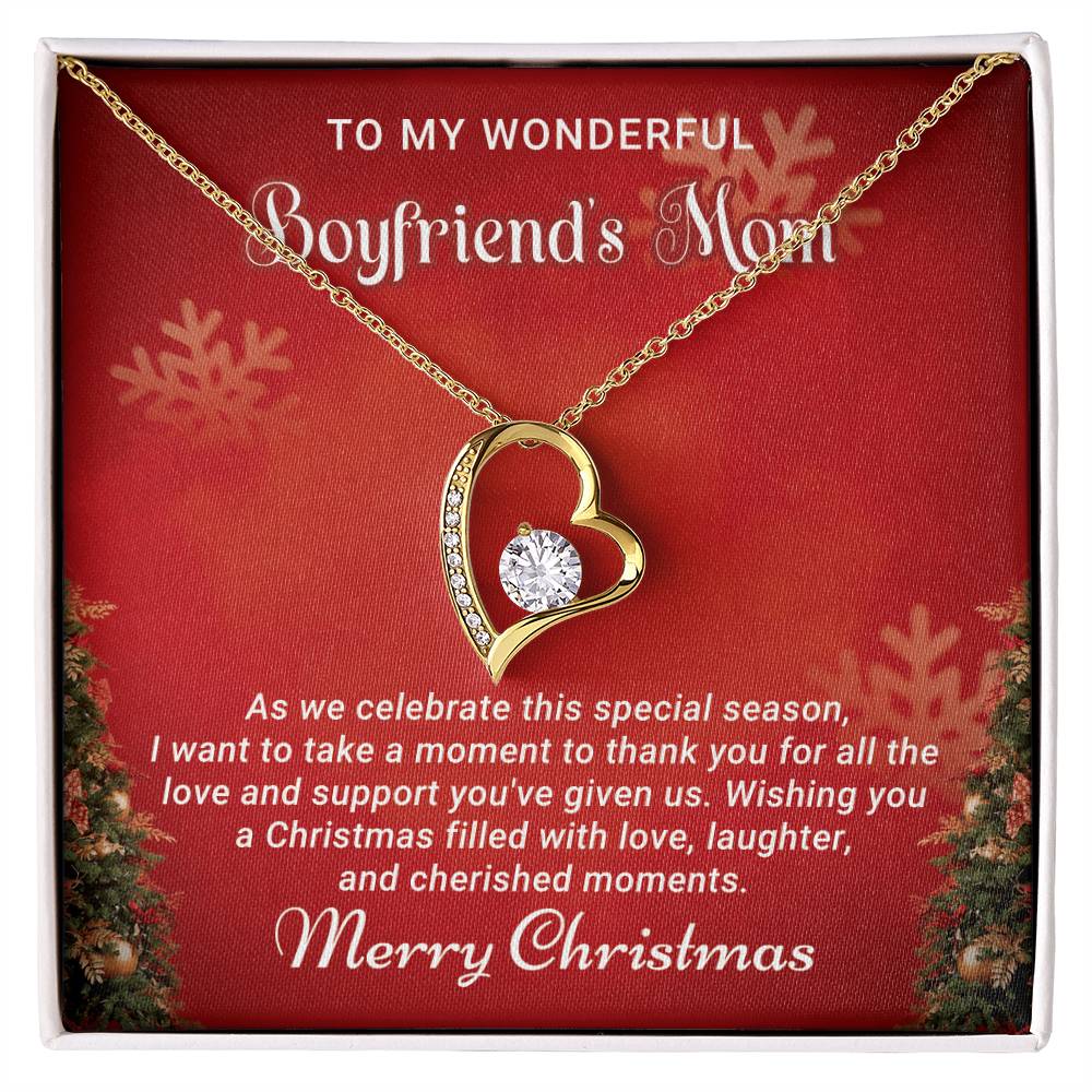 Boyfriend's Mom - Thank you - Christmas Gift - Forever Love Necklace